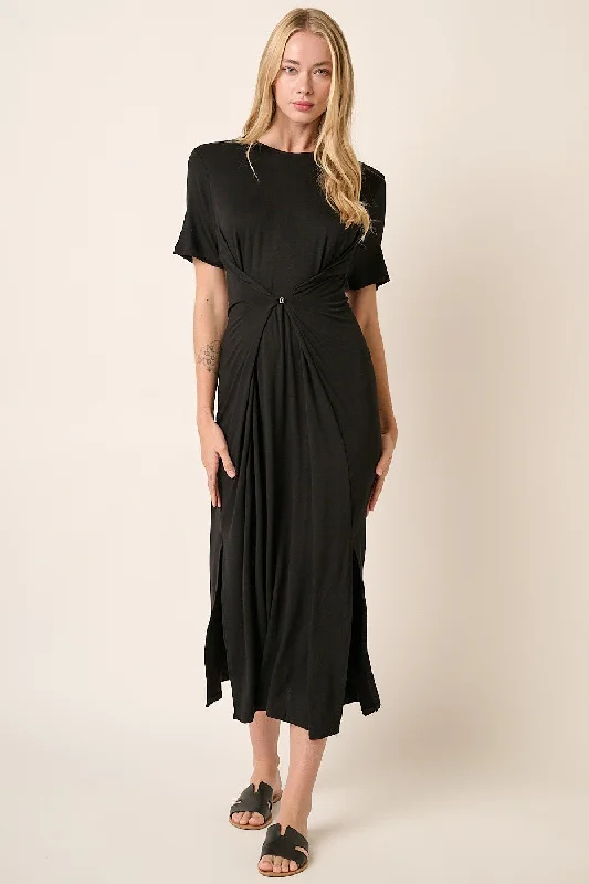 Black Two-Way Maxi Dress Trendy Maxi Dress with Lace