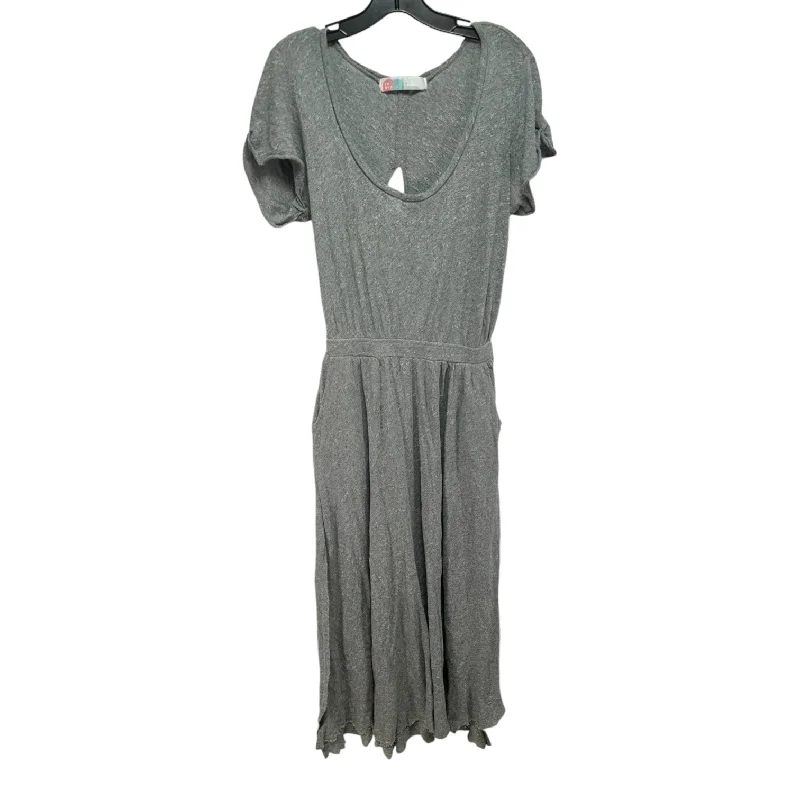 Audrina Cut Out Maxi Dress By Free People In Grey, Size: S Elegant Wraparound Maxi Dress