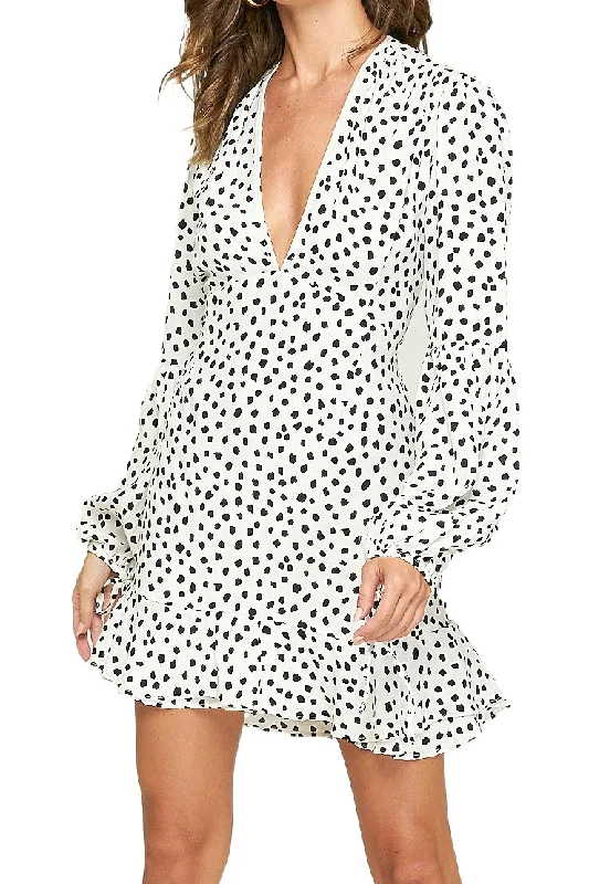 Rue Stiic WOMENS ROMEO MINI DRESS PEBBLES - NOIR Casual Mini Dress with Pockets