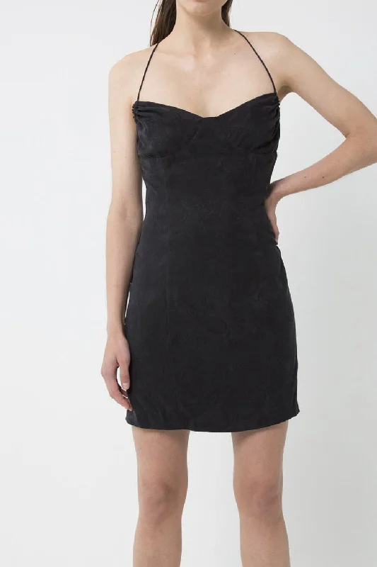 Third Form PAISLEY MINI DRESS BLACK.....Last One Available Cozy Knitted Mini Dress