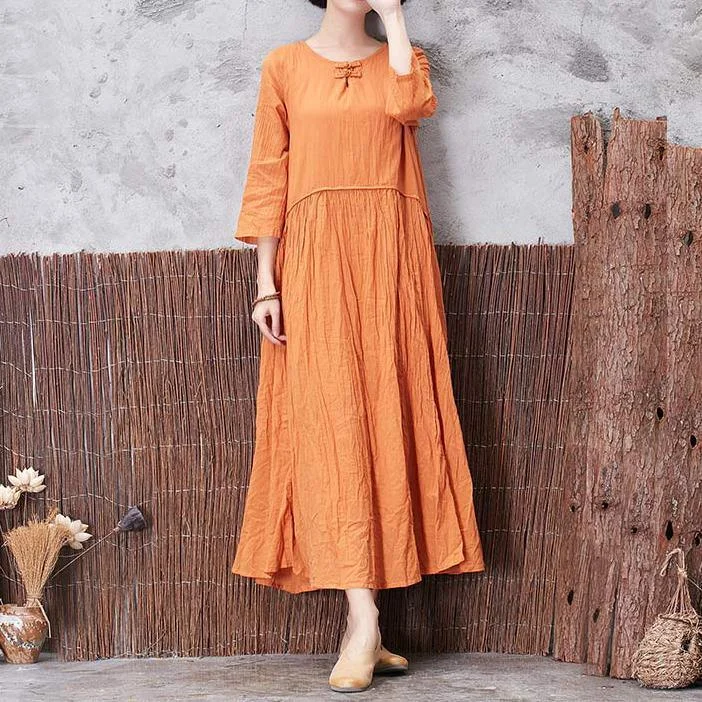 yellow fall linen dresses plus size casual long sleeve maxi dress Cozy Ribbed Maxi Dress