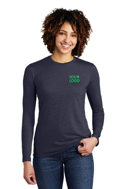 Allmade Women's Tri-Blend Branded Long Sleeve Tee, Rebel Blue Machine Wash Dry Clean Hand Wash