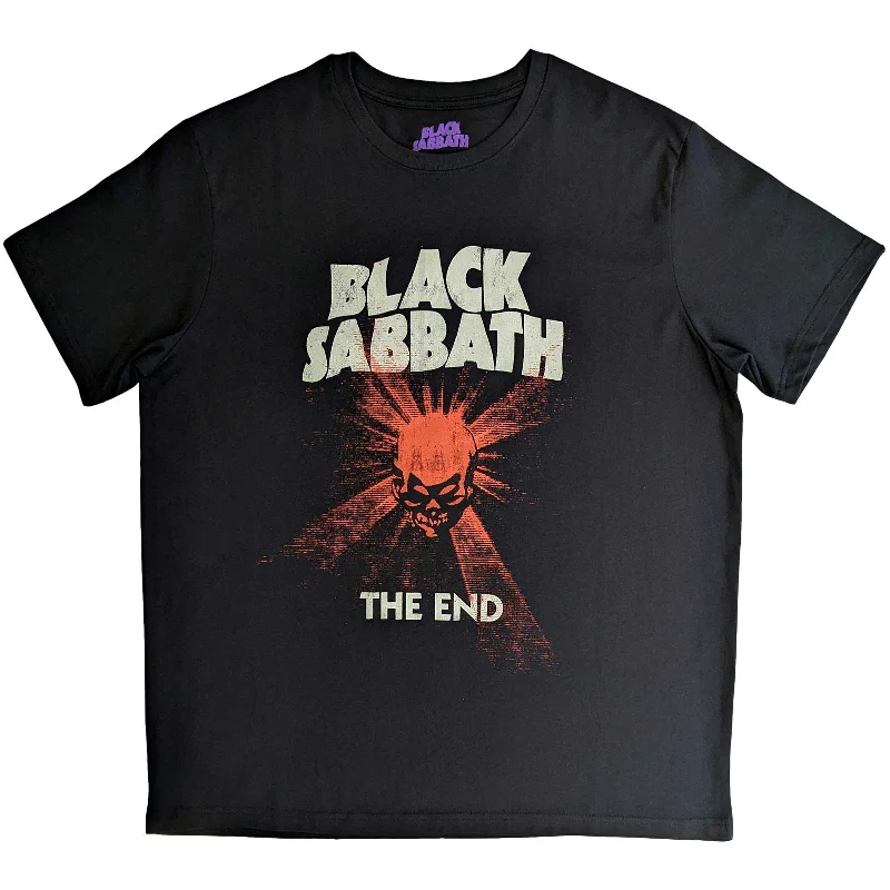 BLACK SABBATH Attractive T-Shirt,The End Skull Shine Sequined Glittery Shiny