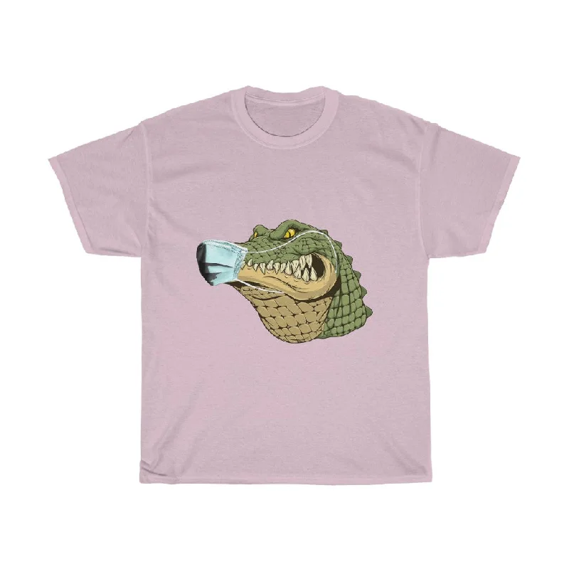 Coronavirus Social Distancing Alligator: Unisex Heavy Cotton Tee Chenille Blend Fleece Blend Nylon Blend