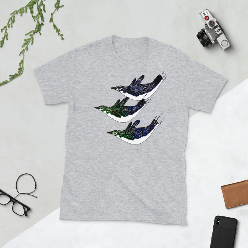 DIVING PENGUINS Short-Sleeve Unisex T-Shirt Graphic T-Shirt Round Neck Polyester