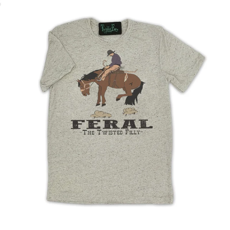 FERAL - S/S Crew Neck Adult Tee - Oatmeal Cozy Warm Stylish