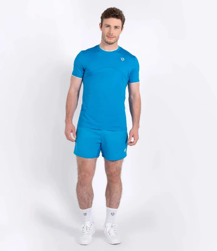 Harry Tee - Brilliant Blue/White Fitted T-Shirt Seamless Stretchy