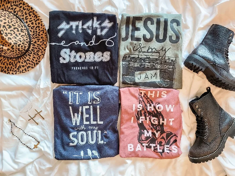 IT IS WELL WITH MY SOUL GRAPHIC TEE Rayon Velvet Corduroy