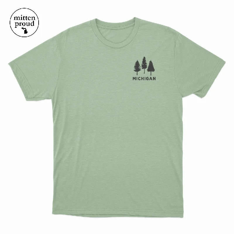 Michigan Pines - Unisex Tee Spandex Blend Rayon Blend Denim Blend