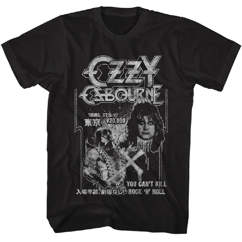 OZZY OSBOURNE Eye-Catching T-Shirt, Executioner Chenille Blend Fleece Blend Nylon Blend