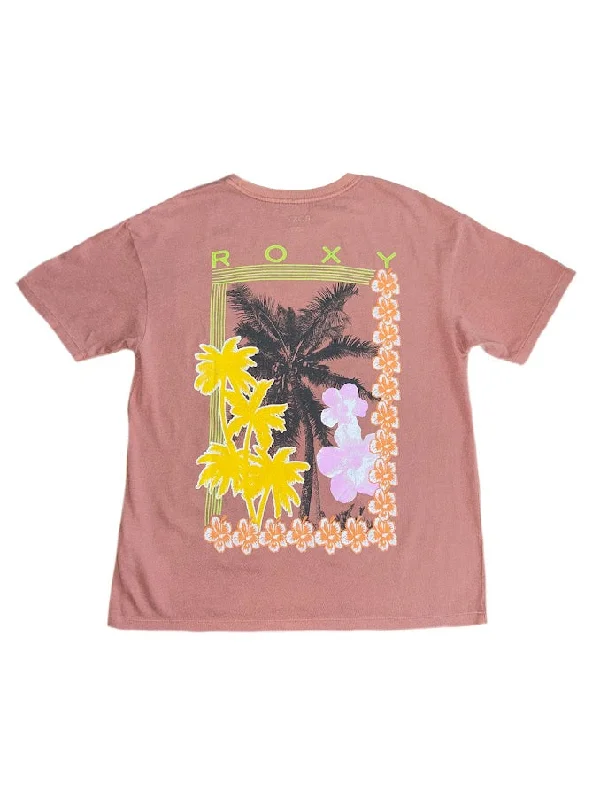 ROXY TROPIC DAZE WOMENS TEE - CINNAMON Graphic Embroidered Appliqued