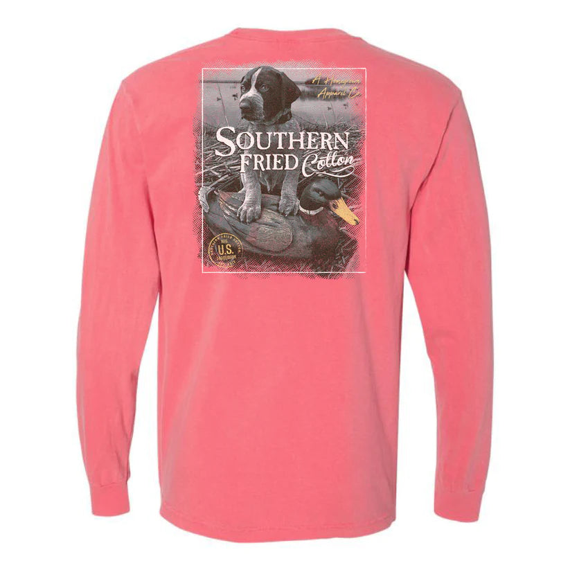 Southern Fried Cotton Long Sleeve T-Shirt Terry Blend Velvet Blend Canvas Blend