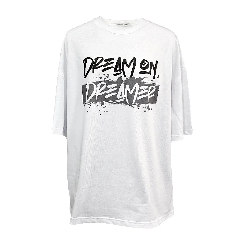 T-Shirt "Dream on Dreamer" Solid Print Embellished