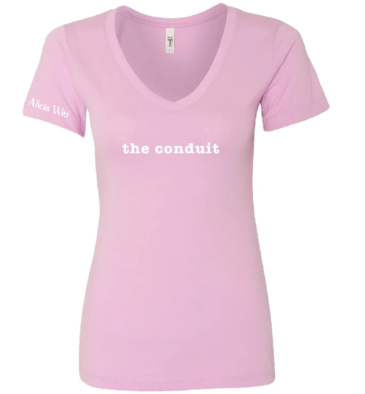 The Conduit typeset tee - women's sizing (lilac) Mesh Fabric Canvas Fabric Denim Fabric