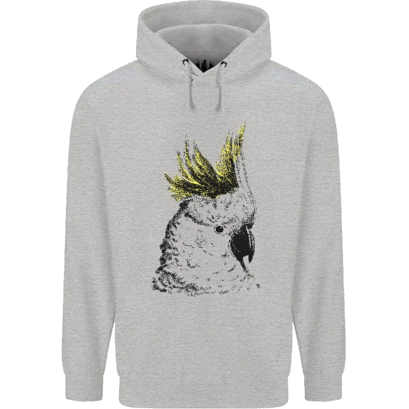 A Cockatoo Bird Mens 80% Cotton Hoodie Hoodie with Magnetic Closure Innovative Modern