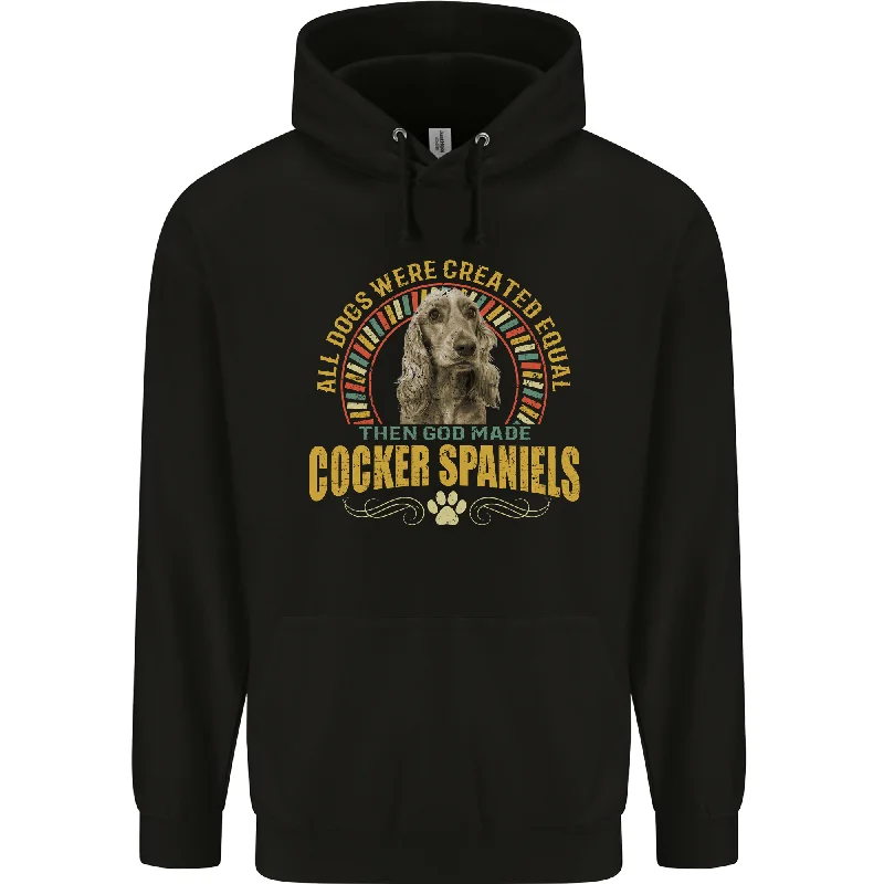 A Cocker Spaniel Dog Mens 80% Cotton Hoodie Oversized Hoodie Comfort Casual