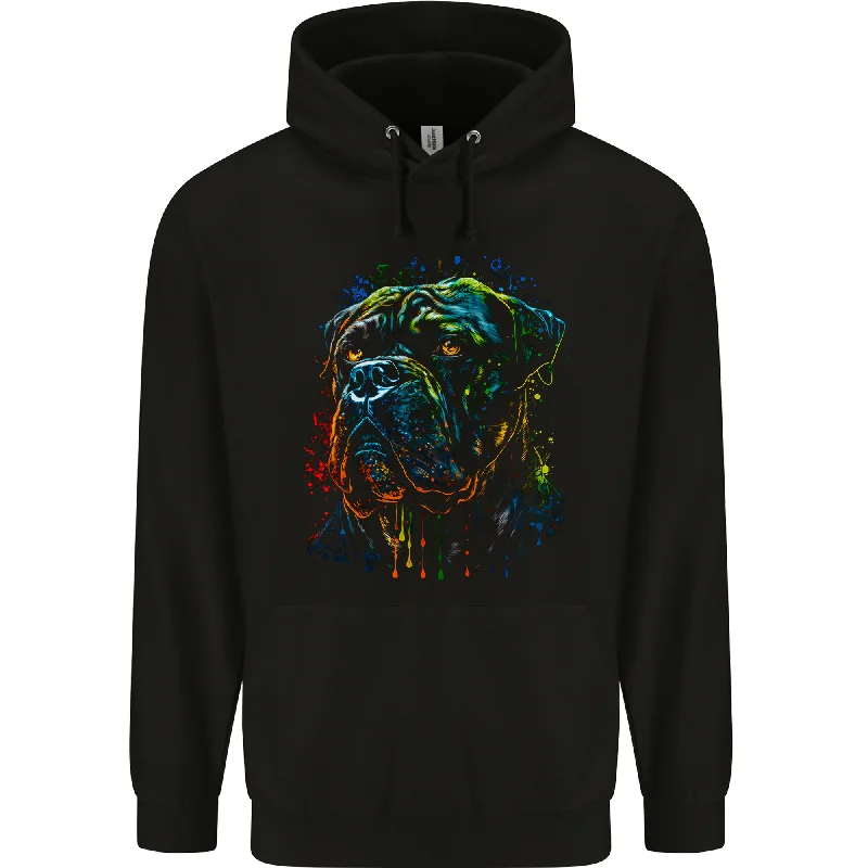 A Colourful Cane Corso Dog Mens 80% Cotton Hoodie Hoodie Sweatshirt Pullover