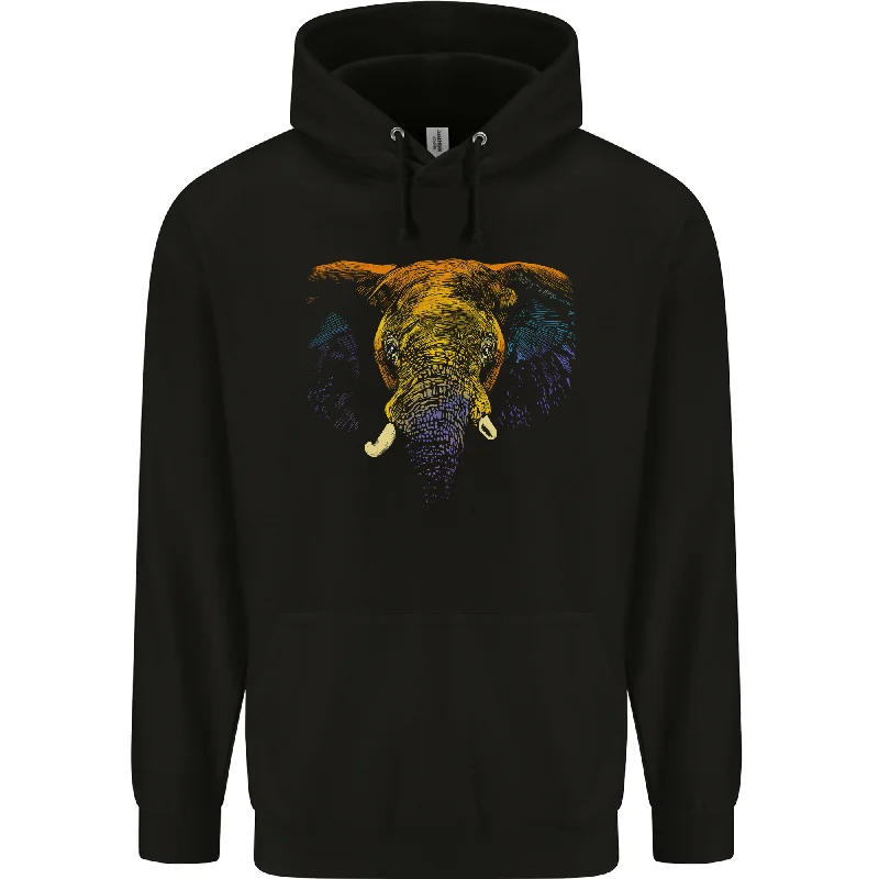 A Colourful Elephant Mens 80% Cotton Hoodie Oversized Hoodie Comfort Casual