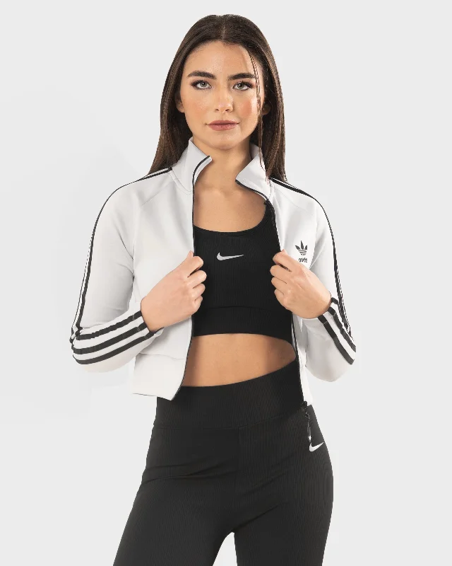 ADIDAS JOG CROPPED JACKET Ribbed Jacket Pleated Jacket Ruffled Jacket