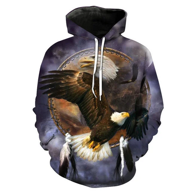 American Eagles Hoodie Hoodie with Applique Textured Unique