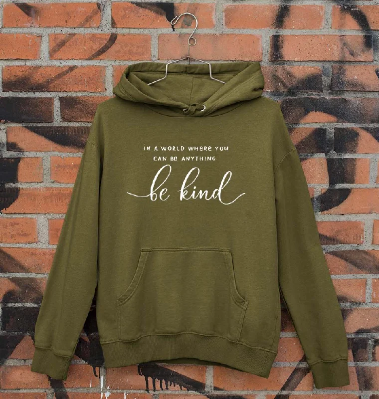 Be Kind Unisex Hoodie for Men/Women Hoodie with Belted Waist Structured Tailored