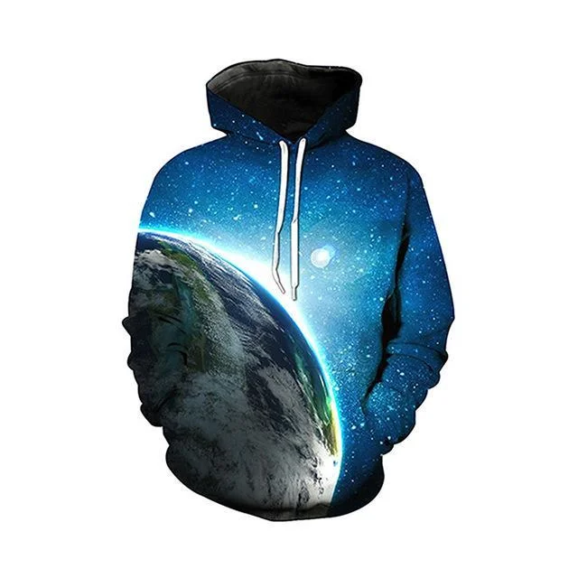 Earth Orbit Sun Hoodie Hoodie with Hem Elastic Stretchable Comfortable