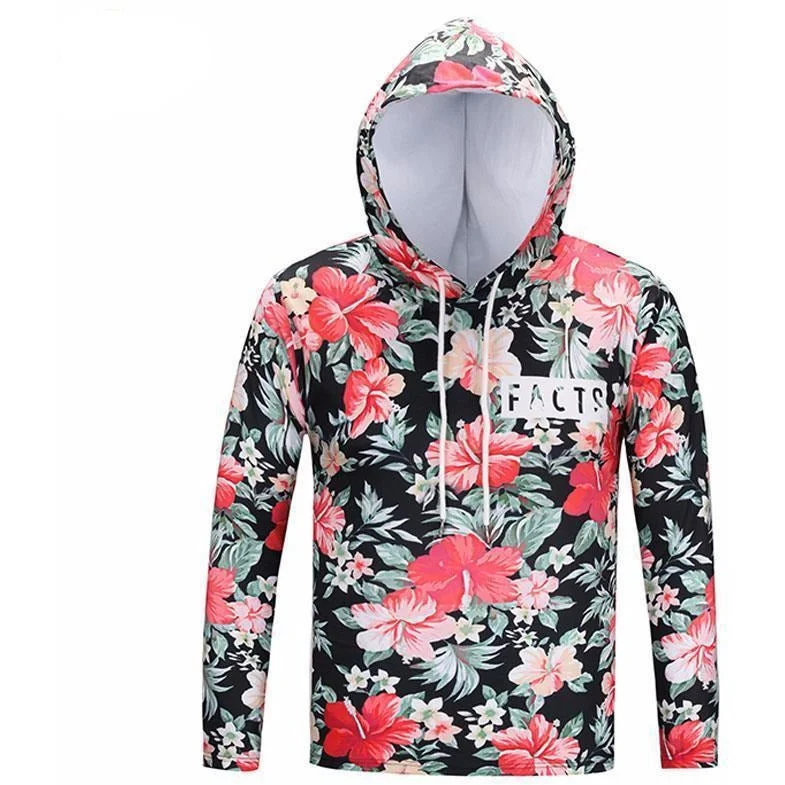 Facts Hawaii Hibiscus Hoodie Hoodie with Hem Detail Decorative Unique