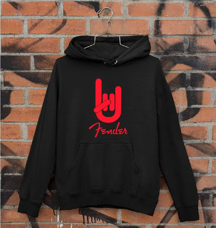 Fender Rock Hand Unisex Hoodie for Men/Women Hoodie with Double Zipper Versatile Adjustable