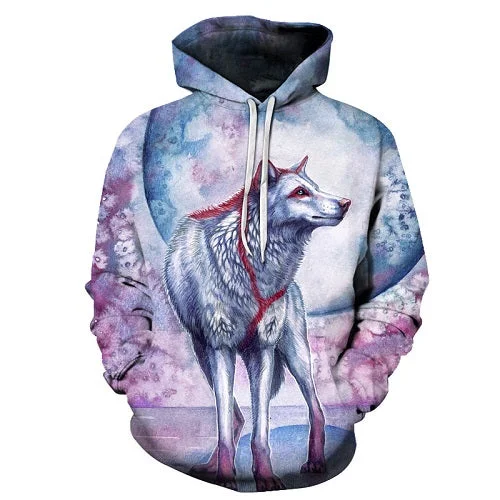 Flower Wolf Hoodie Hoodie Crop Top Short Trendy