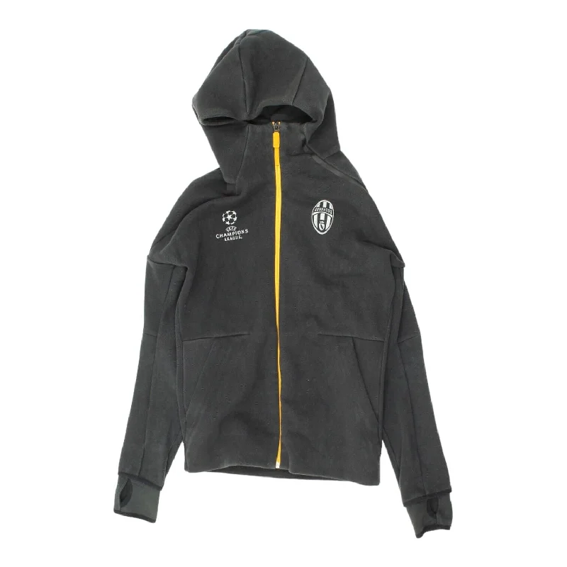 Juventus Champions League Mens Grey Adidas Full Zip Hoodie | Football Jacket Striped Jacket Polka Dot Jacket Floral Jacket