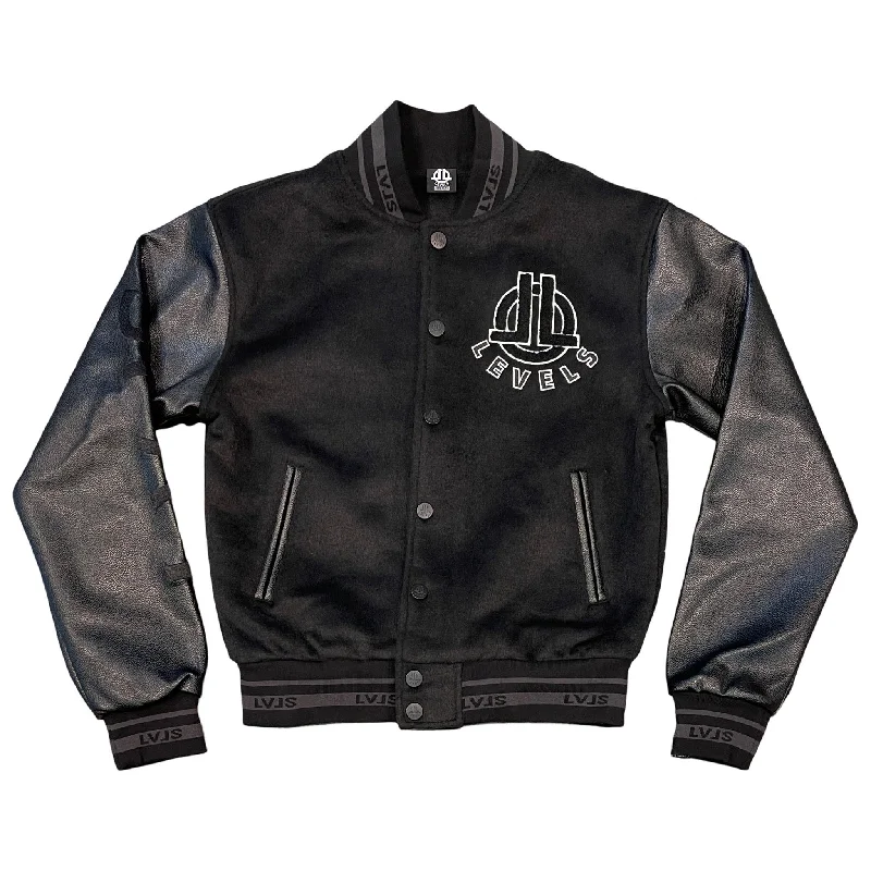 LEVELS ALUMNI VARSITY JACKET Welt Pockets Slit Pockets Flap Pockets