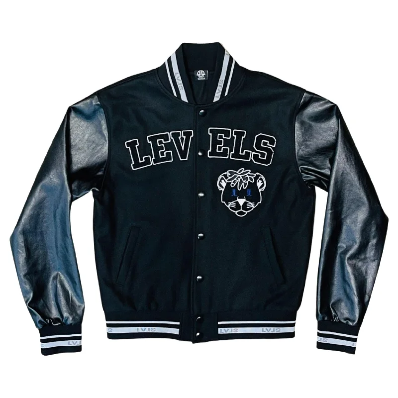 LEVELS CITY VARSITY JACKET | BLUE EDITION Satin Jacket Silk Jacket Chiffon Jacket