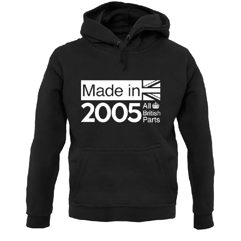 Made In 2005 All British Parts Crown Unisex Hoodie Hoodie with Turtle Neck Cozy Winter