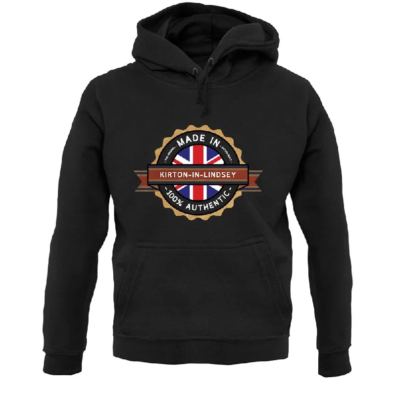 Made In Kirton-In-Lindsey 100% Authentic Unisex Hoodie Hoodie with Cuffed Sleeves Snug Secure