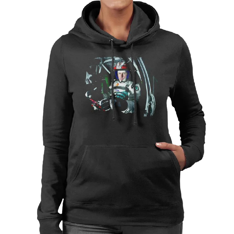 Motorsport Images Colin McRae In Drivers Seat Women's Hooded Sweatshirt Hoodie with Reflective Safety Nightwear