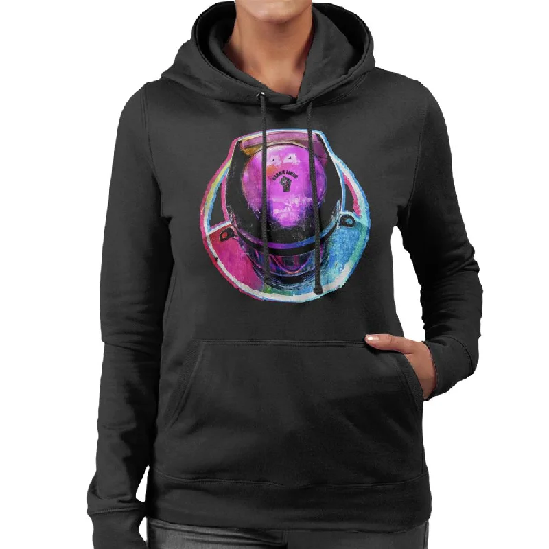 Motorsport Images Lewis Hamilton 44 Helmet Design Women's Hooded Sweatshirt Hoodie with High Neck Warm Protective