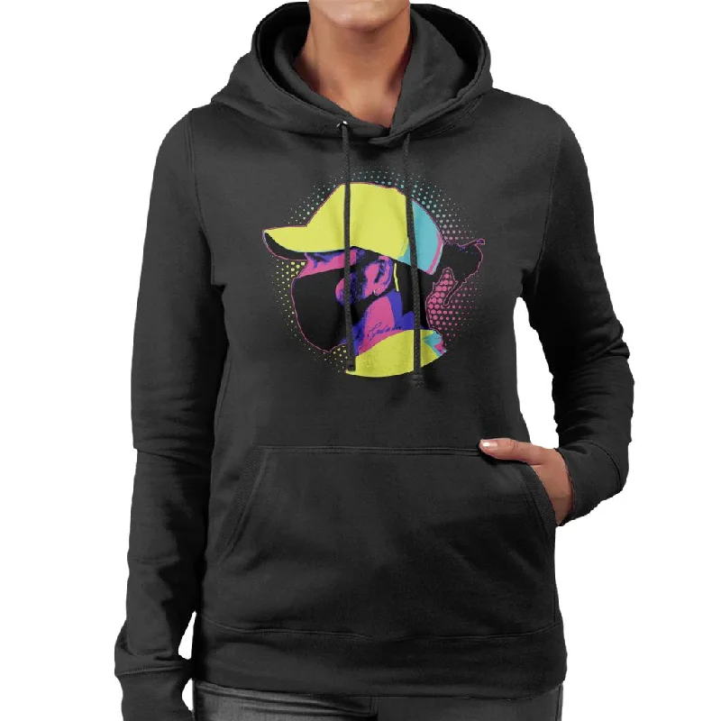 Motorsport Images Lewis Hamilton Colourful Side Shot Women's Hooded Sweatshirt Hoodie with Drawstring Waist Adjustable Fitted