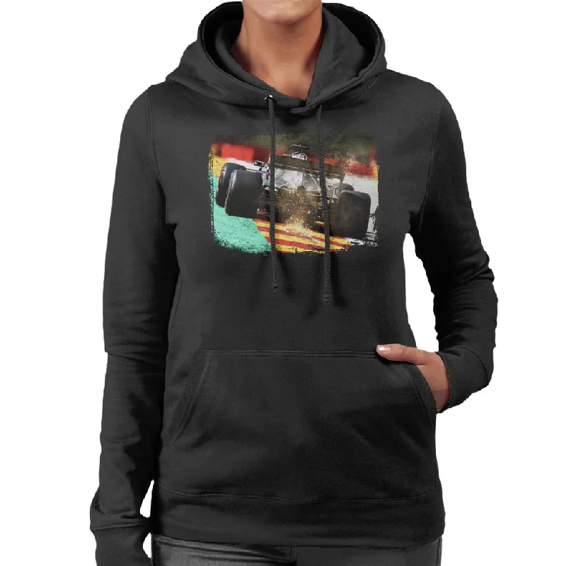 Motorsport Images Lewis Hamilton F1 W11 EQ Sparks Women's Hooded Sweatshirt Hoodie with Earth Tones Natural Calm