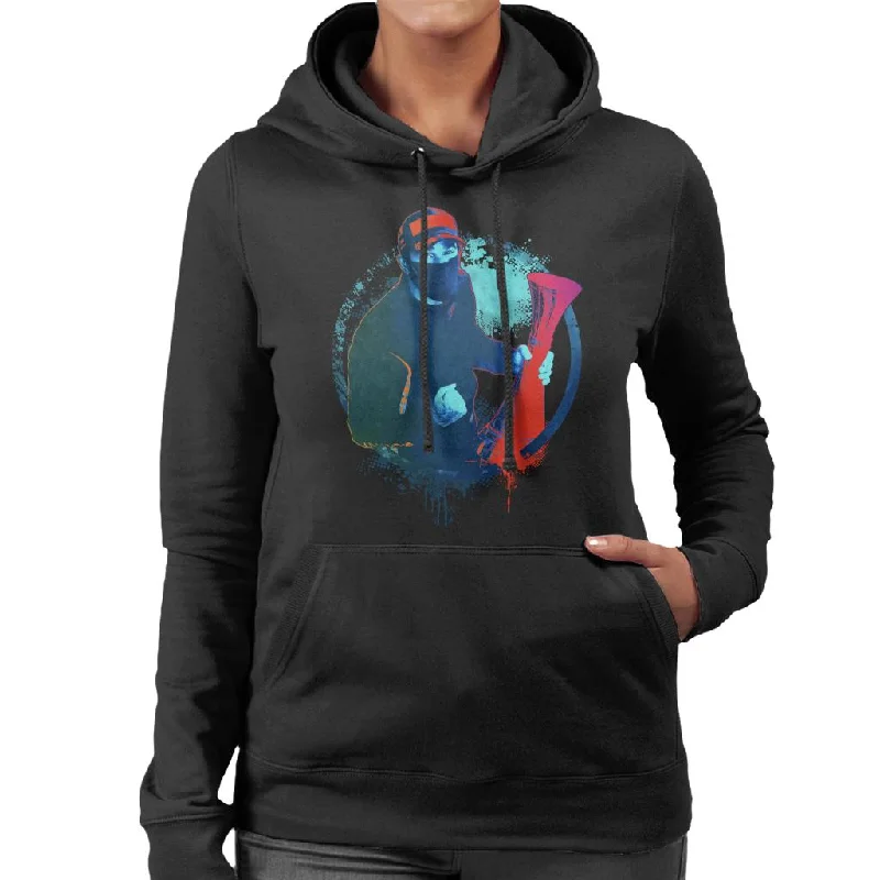 Motorsport Images Lewis Hamilton Holding Trophy Women's Hooded Sweatshirt Hoodie with Drop Shoulder Relaxed Streetwear