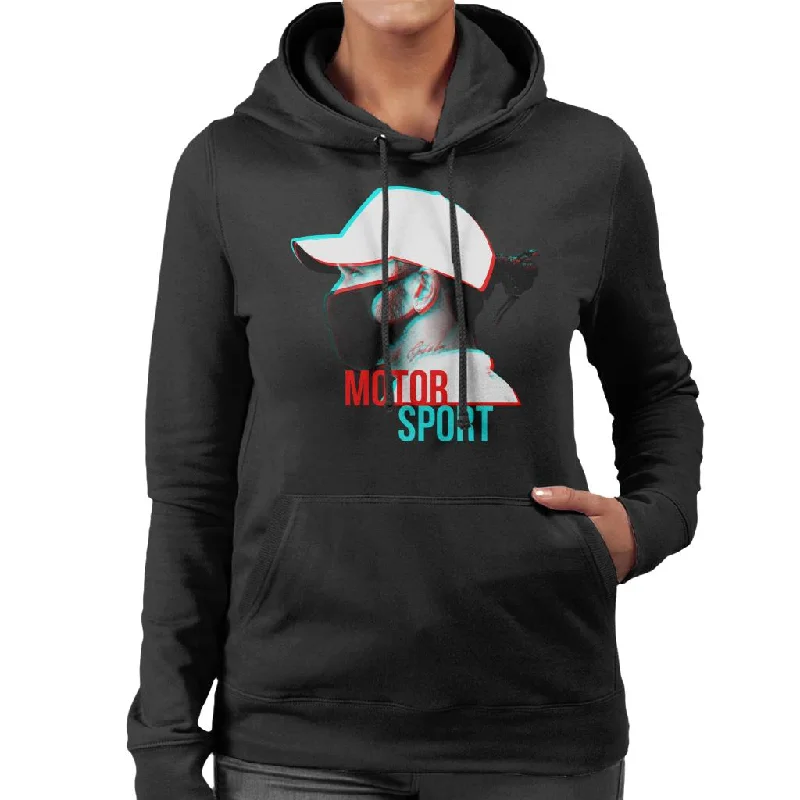 Motorsport Images Lewis Hamilton Side Shot Women's Hooded Sweatshirt Hoodie with Full-Zip Functional Layering