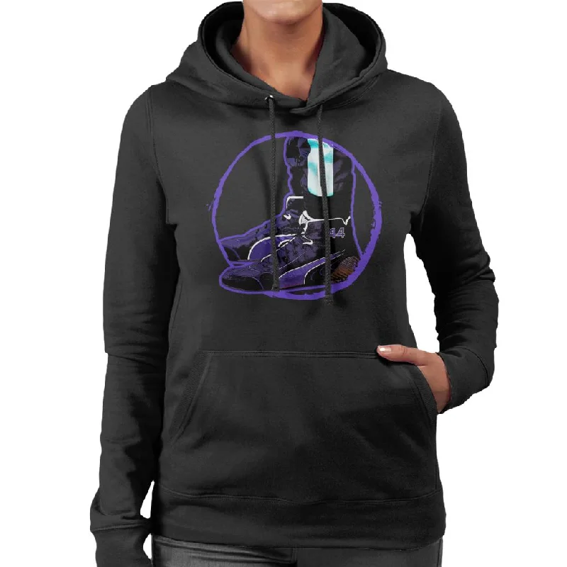 Motorsport Images Lewis Hamilton Wearing Speedcat Pro Design Women's Hooded Sweatshirt Hoodie with Exposed Zipper Edgy Industrial