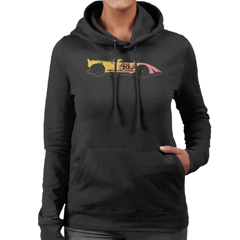 Motorsport Images Porsche 907 22 1st Position Women's Hooded Sweatshirt Hoodie with Hem Patch Decorative Personalized