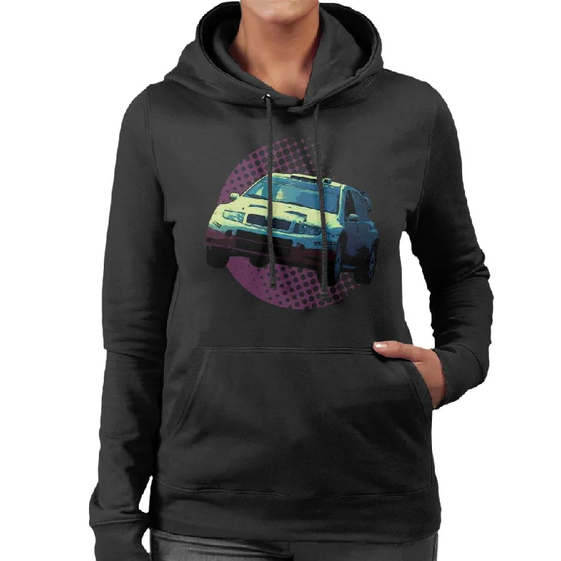 Motorsport Images Skoda Fabia WRC 05 Women's Hooded Sweatshirt Hoodie with Lace Feminine Delicate