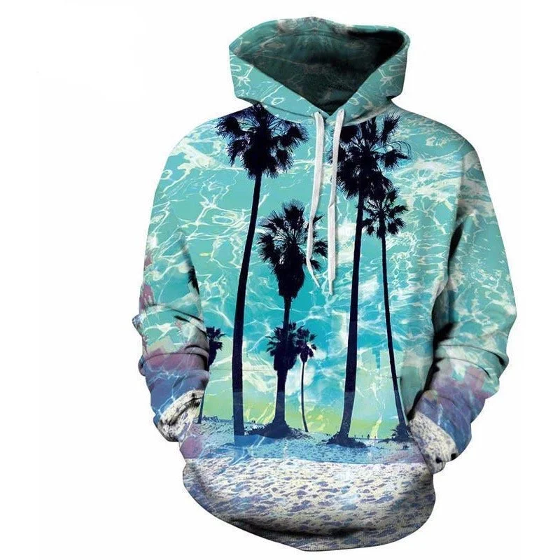 Mr.1991 Beach Oasis Hoodie Hoodie Crop Top Short Trendy