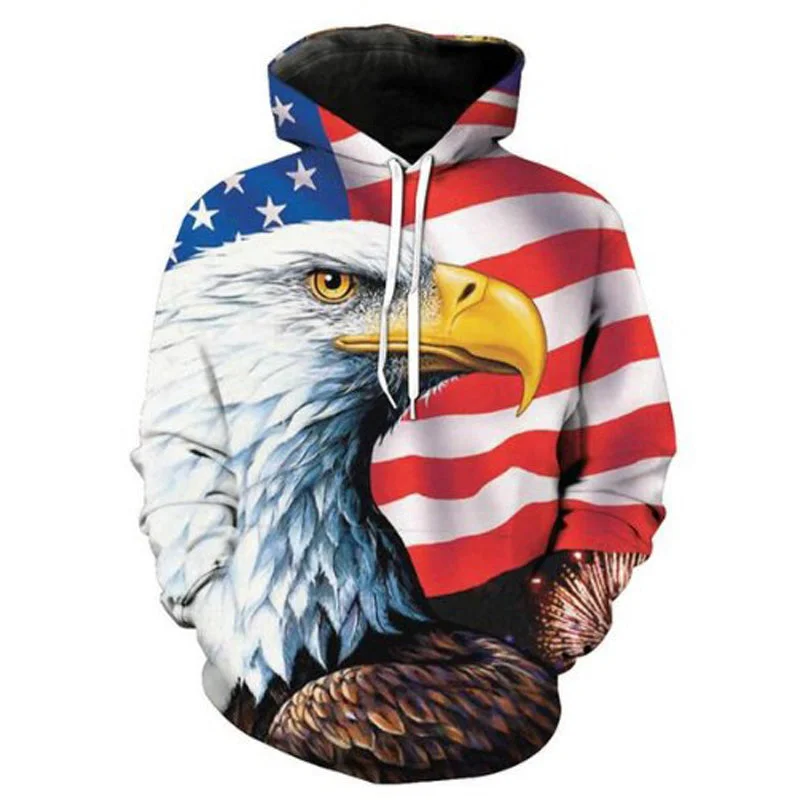 Patriot Eagle Eye Hoodie Hoodie with Print Artistic Unique