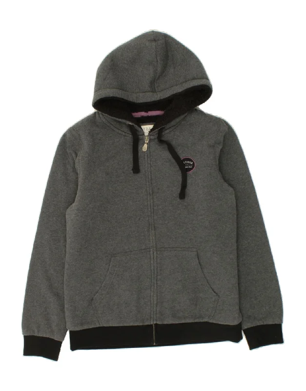 SALTROCK Boys Zip Hoodie Sweater 11-12 Years Grey Cotton Hoodie with Elastic Waist Stretchable Comfortable