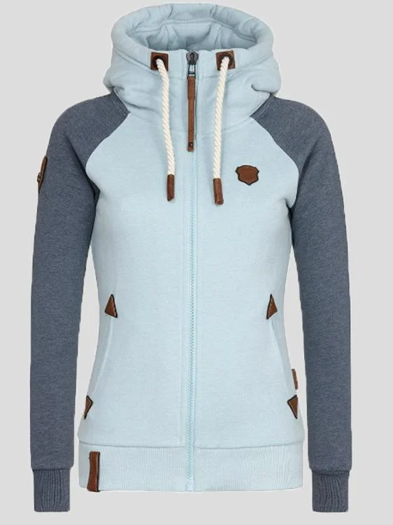 Stylish Hooded Jacket for Fall Welt Pockets Slit Pockets Flap Pockets