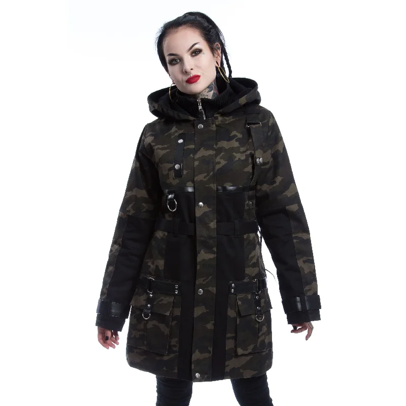 VASA JACKET - GREEN CAMO Welt Pockets Slit Pockets Flap Pockets