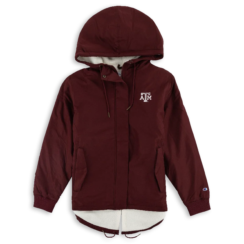 Texas A&M Women Champion Sherpa Lined Stadium Jacket Satin Fabric Silk Fabric Chiffon Fabric