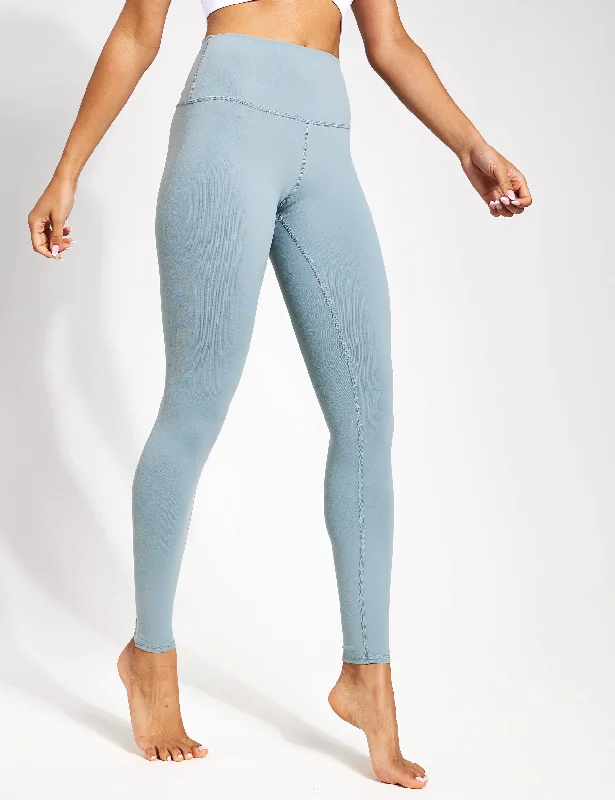 High Waisted Airbrush Legging - Cosmic Grey Comfortable Ribbed Sports Leggings